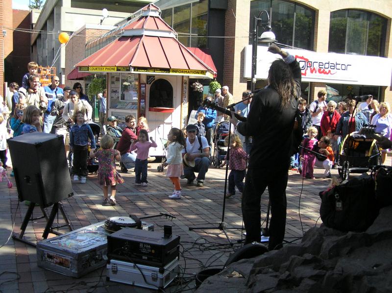 Gary performing at Church Street Mar Kids' Fest, Burlington, Vermont